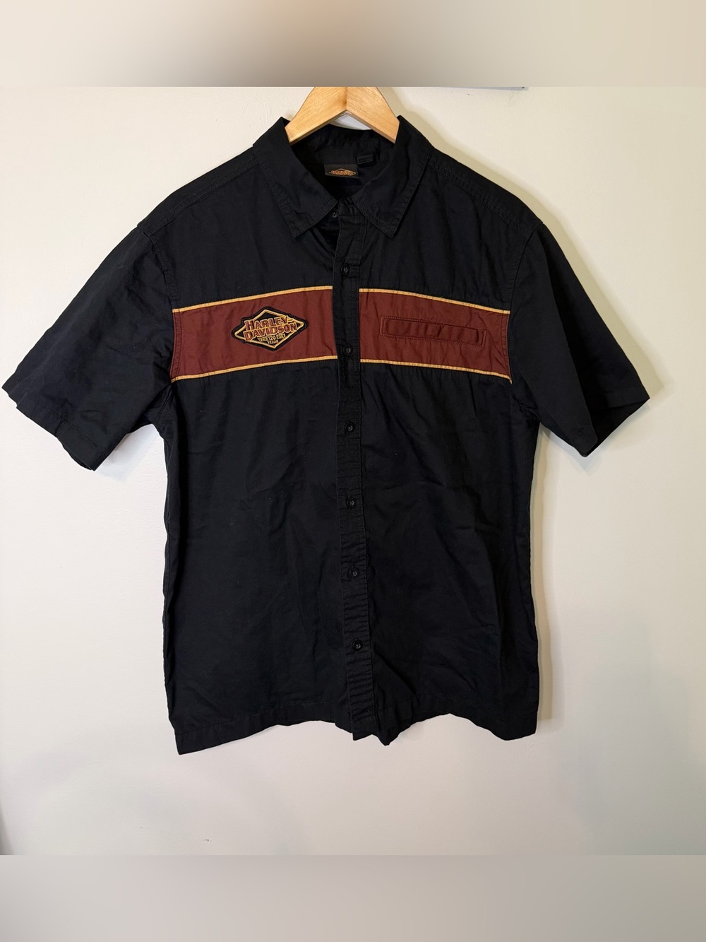 Harley-Davidson‎ 120th Anniversary Men’s Large Short Sleeve Button-Up Shirt Moto